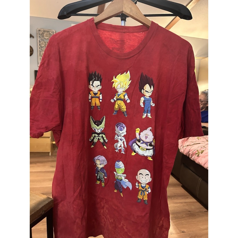 dragon ball z shirt 2xl Red Featuring Main Characters‎ And Villains